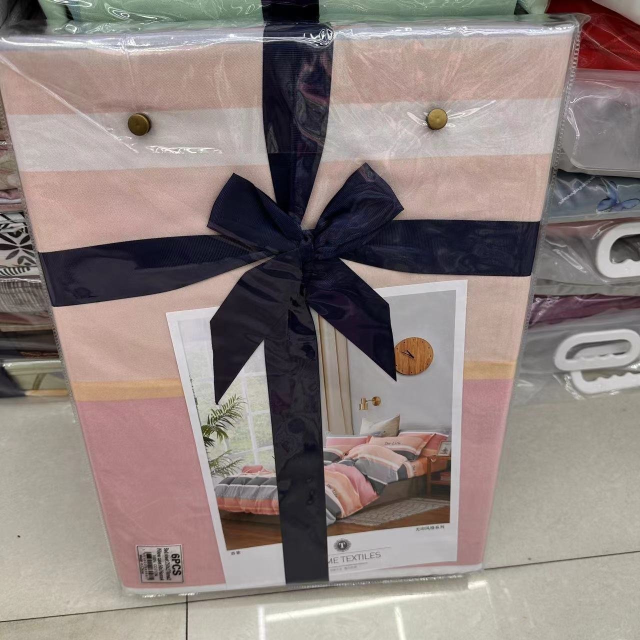 Luxury bedding set cotton bed sheet set 6pc super king size flat sheet 2 Bed Sheets & 4 Pillow Cases lit 4 places drap en coton
