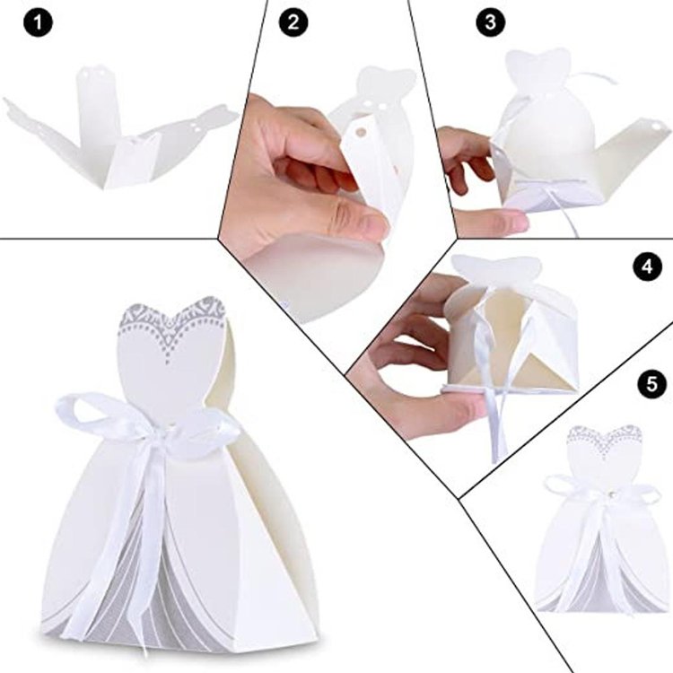 Wholesale celebration bride wedding favor place cards paper sugared almonds assorted small paper candy gift packaging boxes