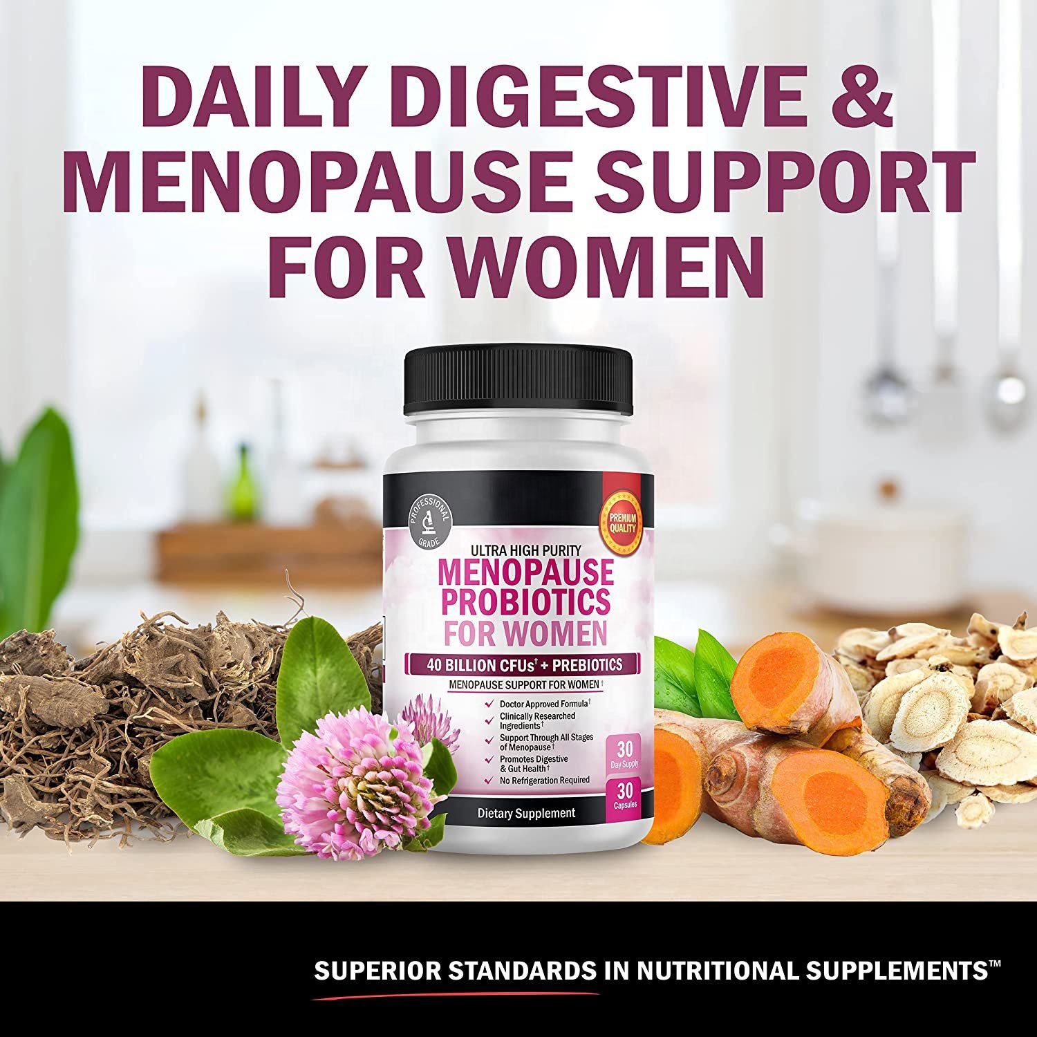 Menopause Support Breakthrough Menopause Relief Mood Swings Hormone Balance Menopause Probiotics Capsules