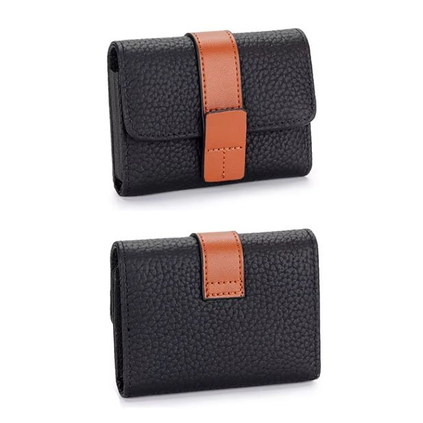 RFID Leather Card Holder Wallet High Quality PU Leather Men Women Fashion Short Card Holder Wallet
