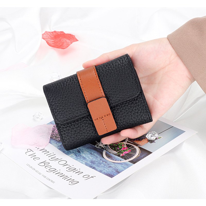 RFID Leather Card Holder Wallet High Quality PU Leather Men Women Fashion Short Card Holder Wallet