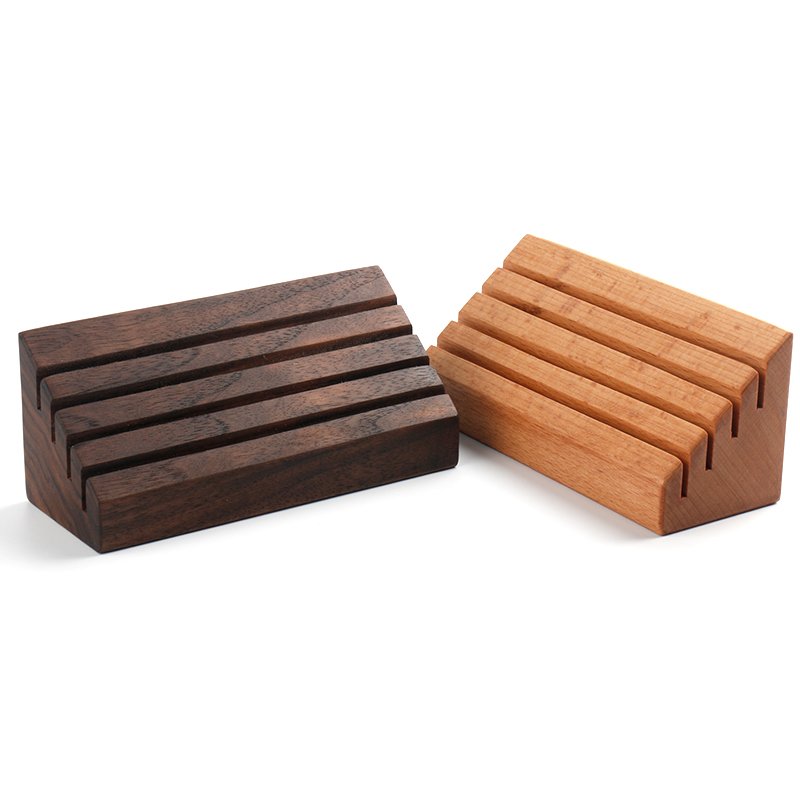 Natural Wood Playing Table Card Holder Poker Bridge Holders