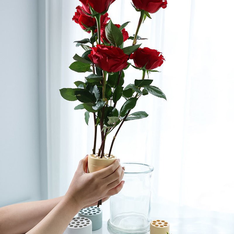 Adjustable Size Reusable Flower Bouquet Holder Spiral Flower Stem Storage Silicone Flower Stem Arranger Holder Bouquet Twister