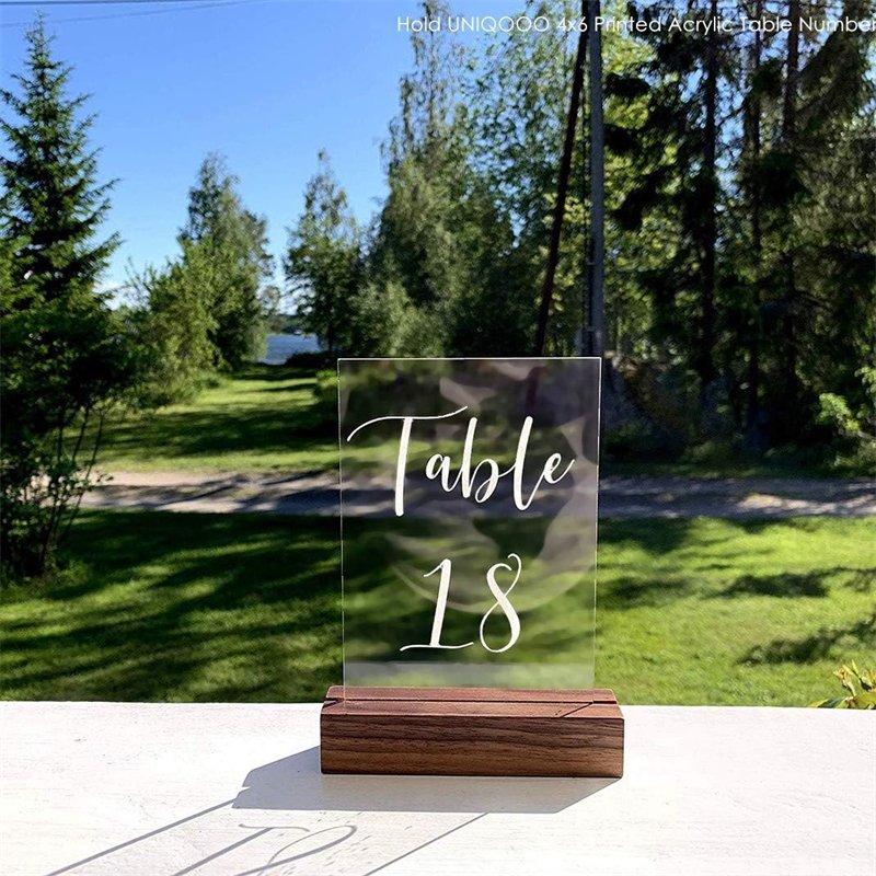 Gold Birch Wood Stands for Wedding Acrylic Sign Wedding Display Stand Card Holder for Bar Menu Retail Sign Party