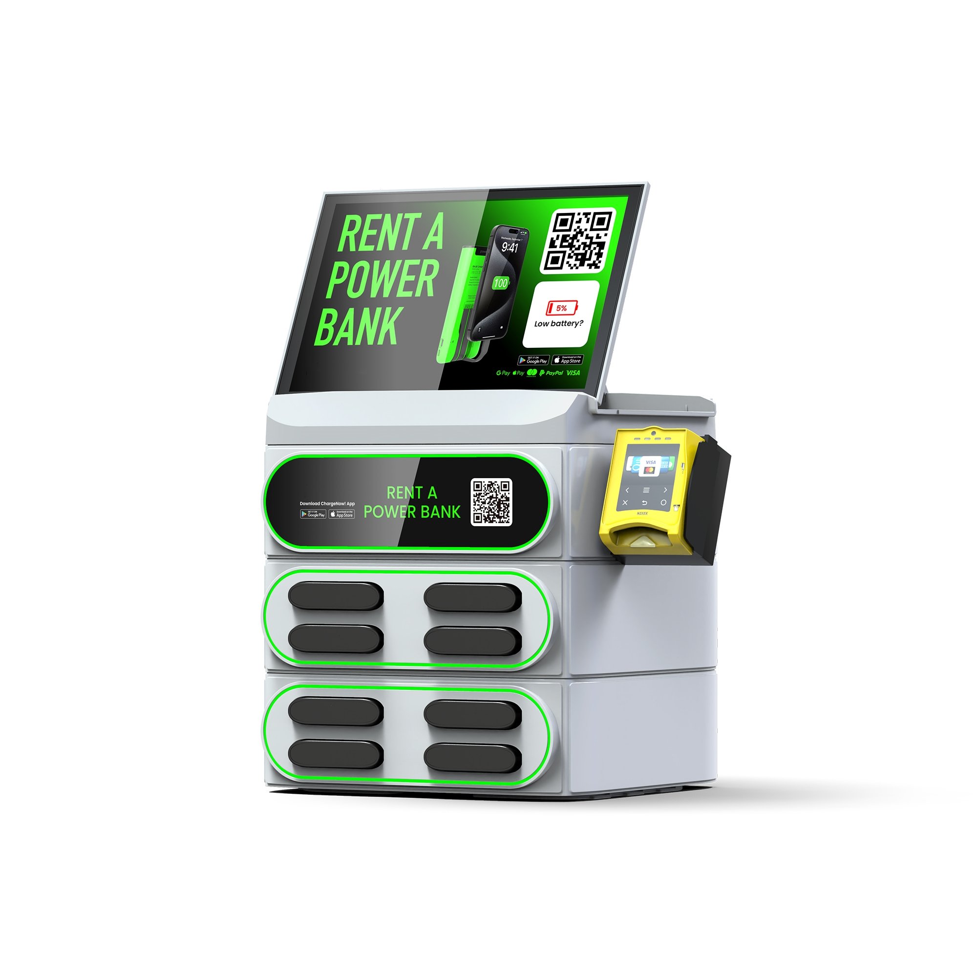 Credit Card Powerbank With Oem Logo Customize Phone Charging Shared Power Bank Station Rental