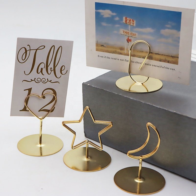 New Arrivals Moon Star Table Number Holder Party Place Card Photo Clips Holder