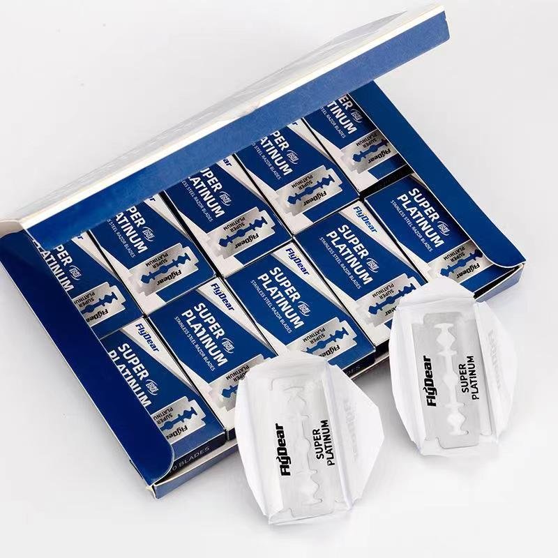 Razor Blade Double Edge Blade Super Stainless Steel Max White Head Packing Card Color Origin Disposable Display Place Model JIA