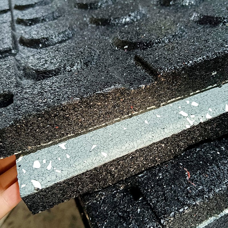 50mm gym rubber mat colorful granulated rubber gym mat for fitness center High quality