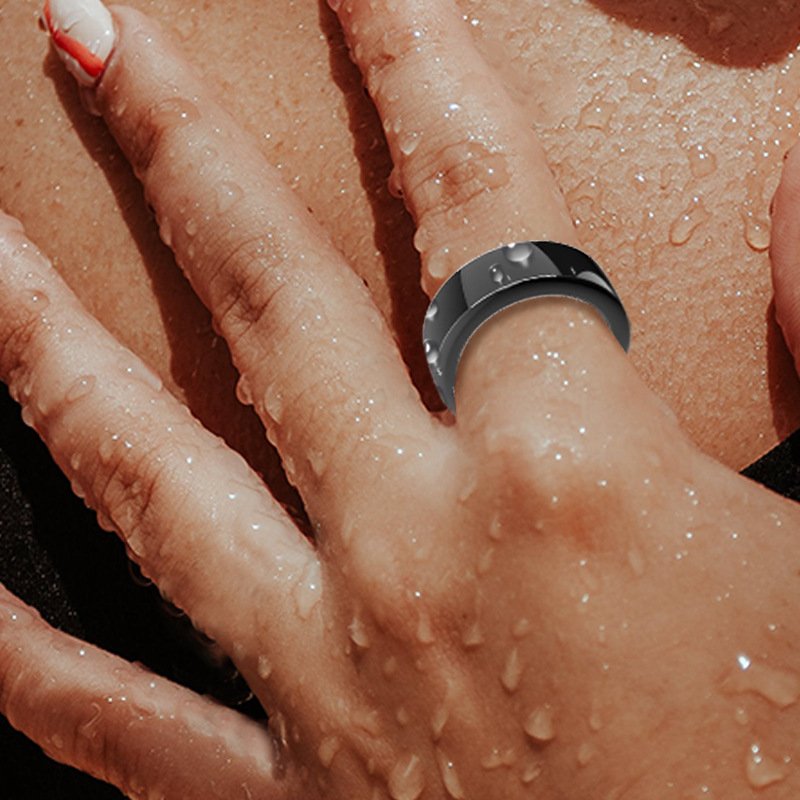 Smart ring for men black sleep monitoring fitness tracker heart rate health management waterproof sports Smart ring