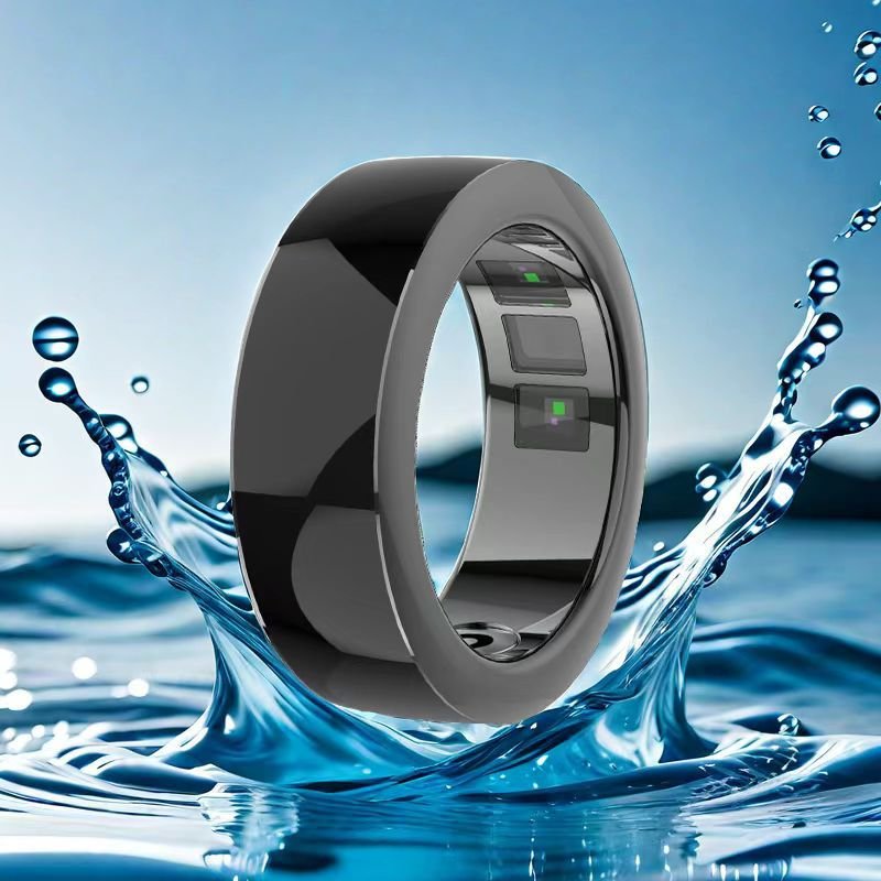 Smart ring for men black sleep monitoring fitness tracker heart rate health management waterproof sports Smart ring