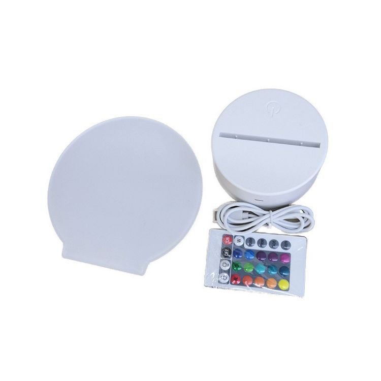AGH Sublimation Acrylic Photo Frame Night Lamp Touch Lamp White Blank Custom Acrylic With 7 Colors USB Stands