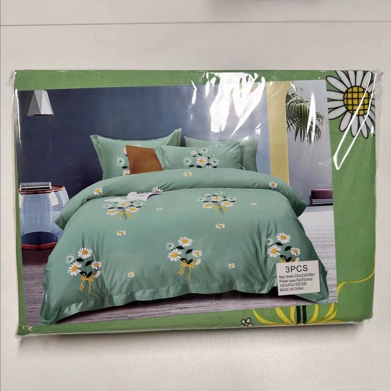 China factory 3pcs in 1 set bed sheets queen size grounding bed sheet sets bedding wholesale low price drap de lit 2 places