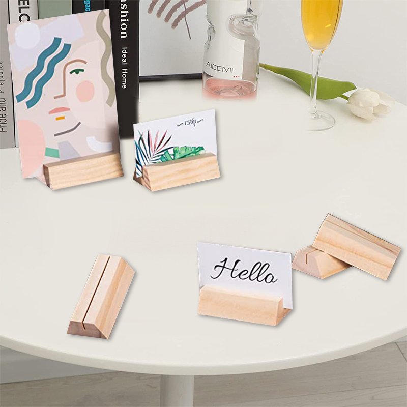 Custom Wedding Place Solid Wood Gift Card Display Holder and wooden base support with wooden card stands