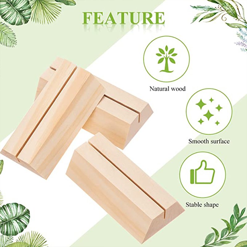 Custom Wedding Place Solid Wood Gift Card Display Holder and wooden base support with wooden card stands