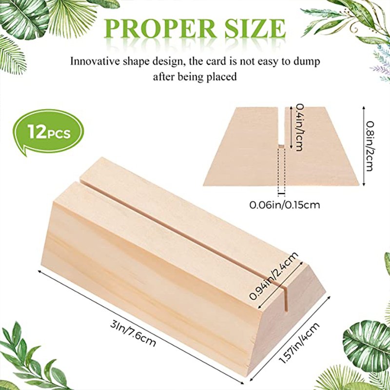 Custom Wedding Place Solid Wood Gift Card Display Holder and wooden base support with wooden card stands