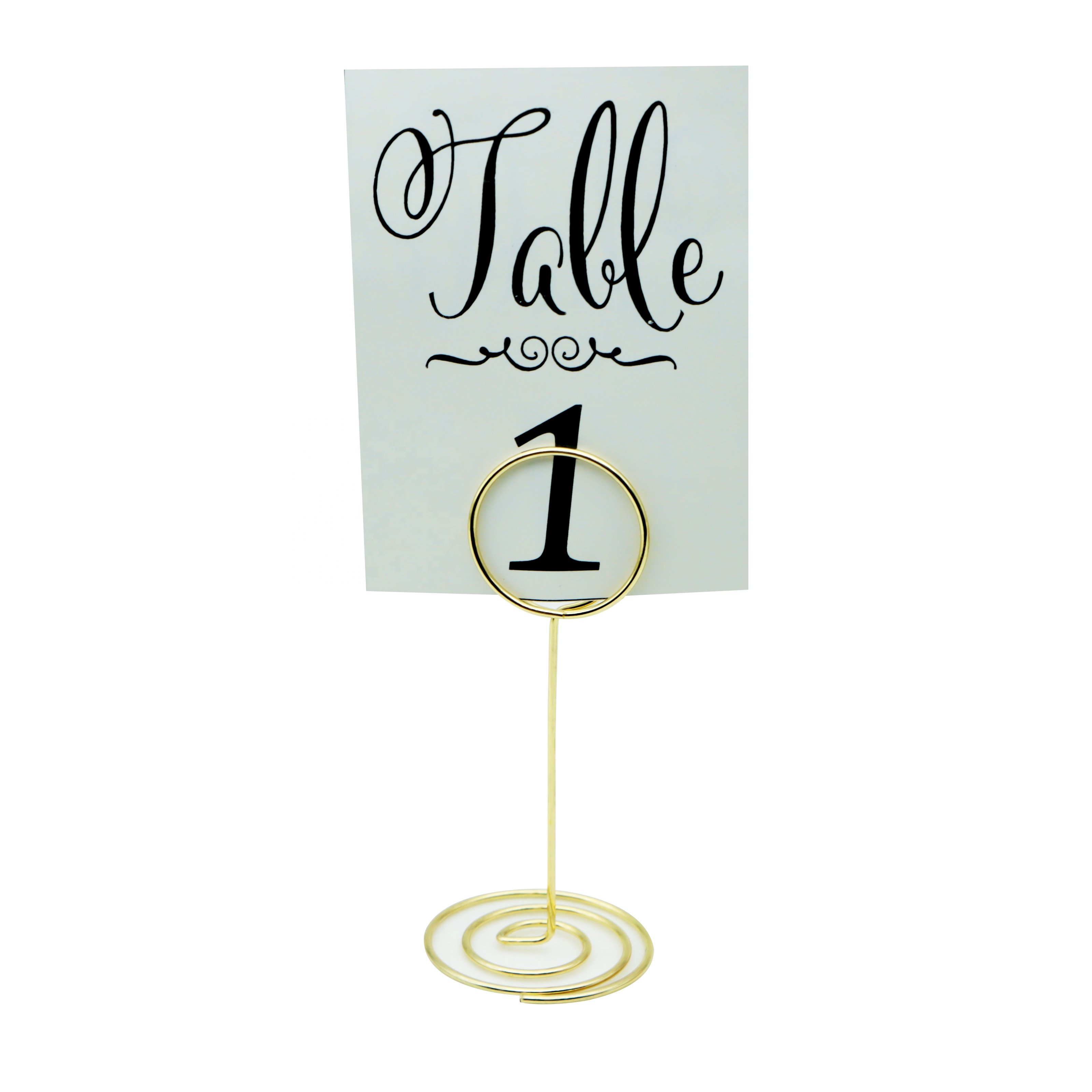 8.5 cm Classic Design Metal Wire Shaped Spiral Picture Photo Note Memo Table Number Place Card Holder