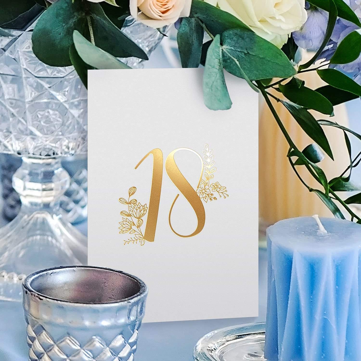 Custom Gold Foil Paper Place Card Weddings Printing Supplie Double Sided Black And White Table Numbers 1-25 & Table Number Card