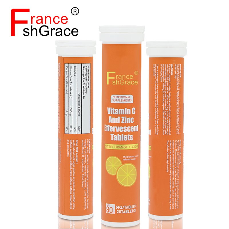 Vitamin C Effervescent Tablets Antioxidants Immune Support High Absorption Powerful Antioxidant Orange Flavour