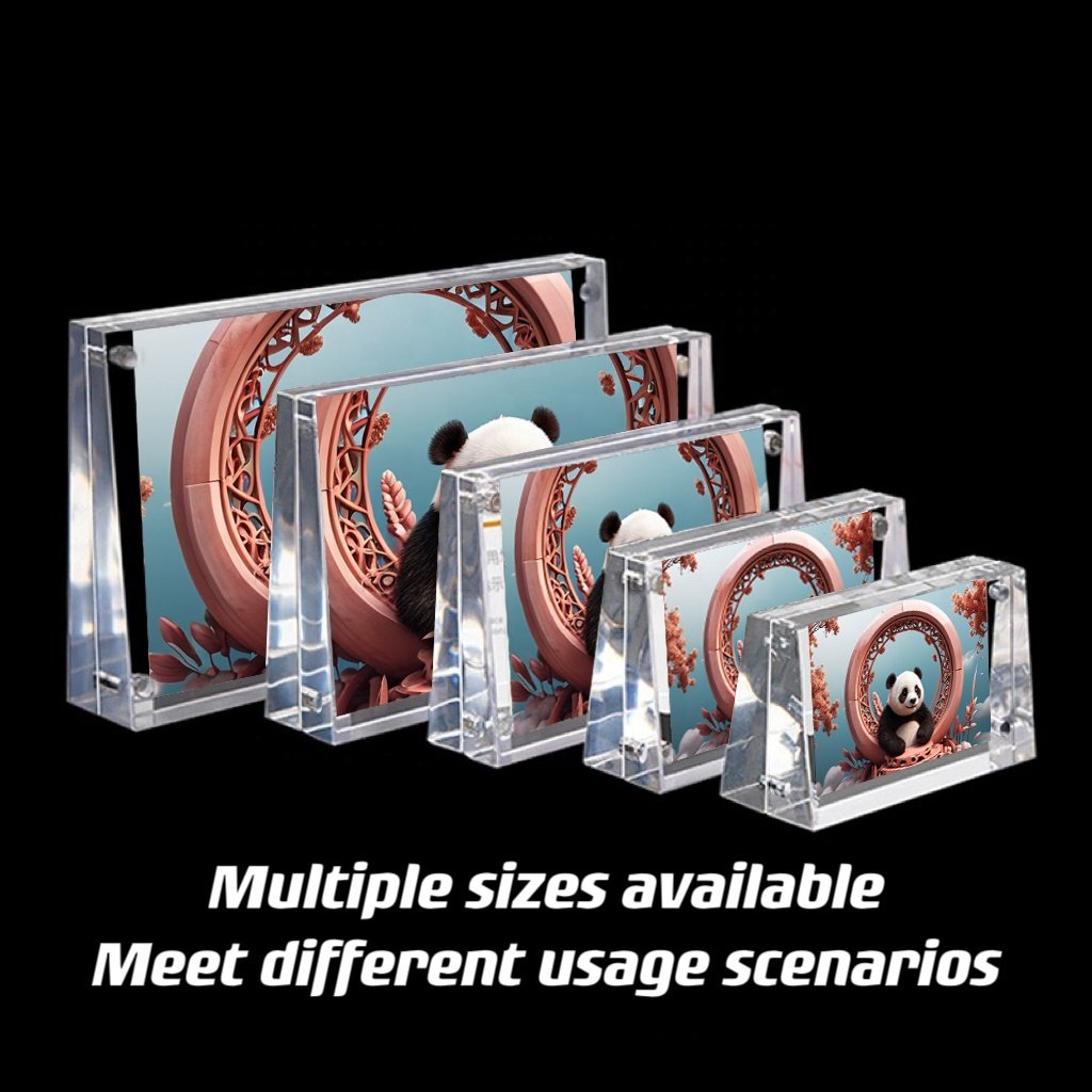 New product creative acrylic table card magnetic suction display sign T-shaped crystal meal sign menu signboard