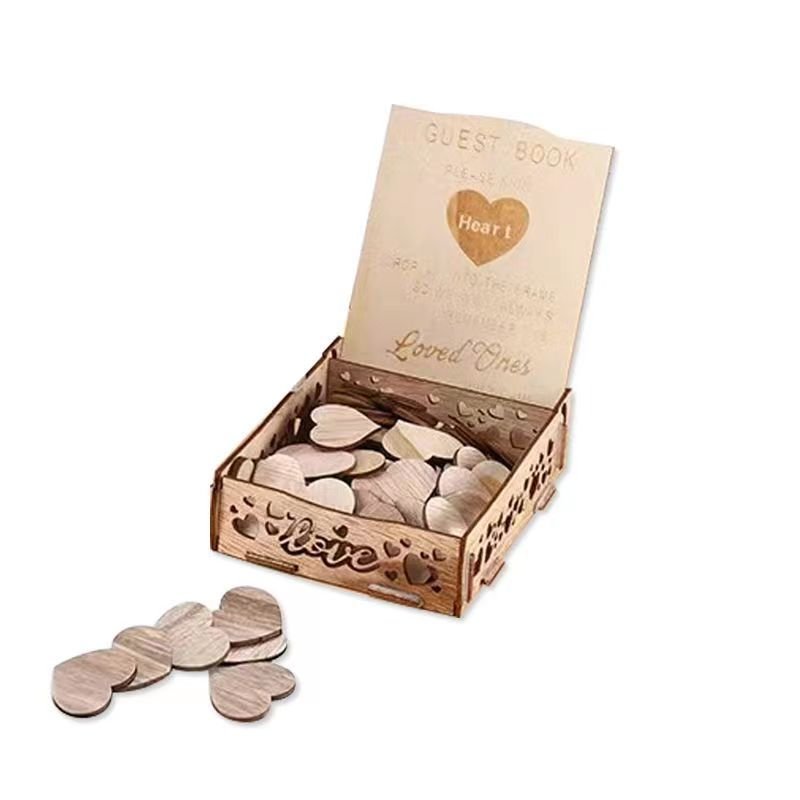 2023 Wood Guest Card Holder Wooden Place Card Holder Party Wedding Guest Book