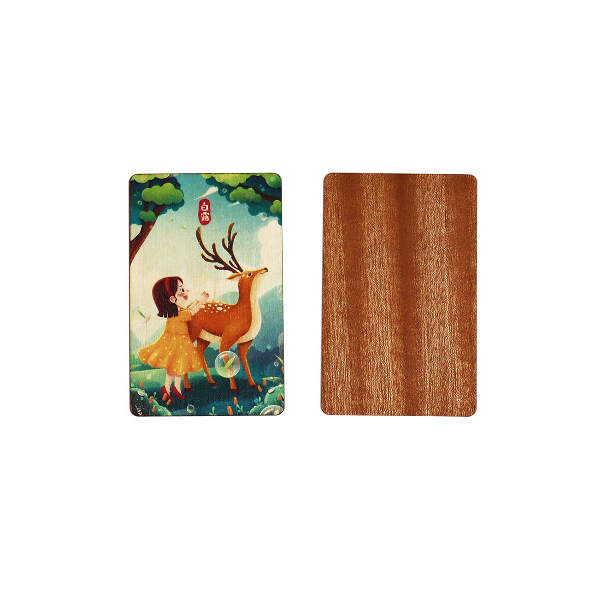 Custom Logo Laser Engraved ISO14443A Bamboo Nfc Card Wood Card