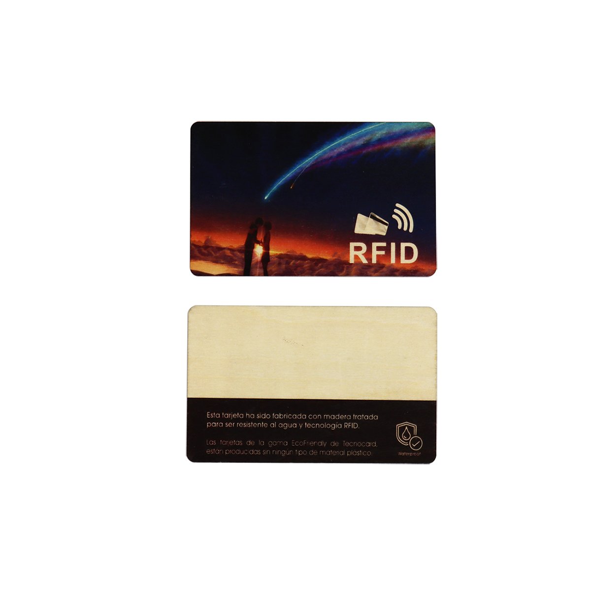Custom Logo Laser Engraved ISO14443A Bamboo Nfc Card Wood Card