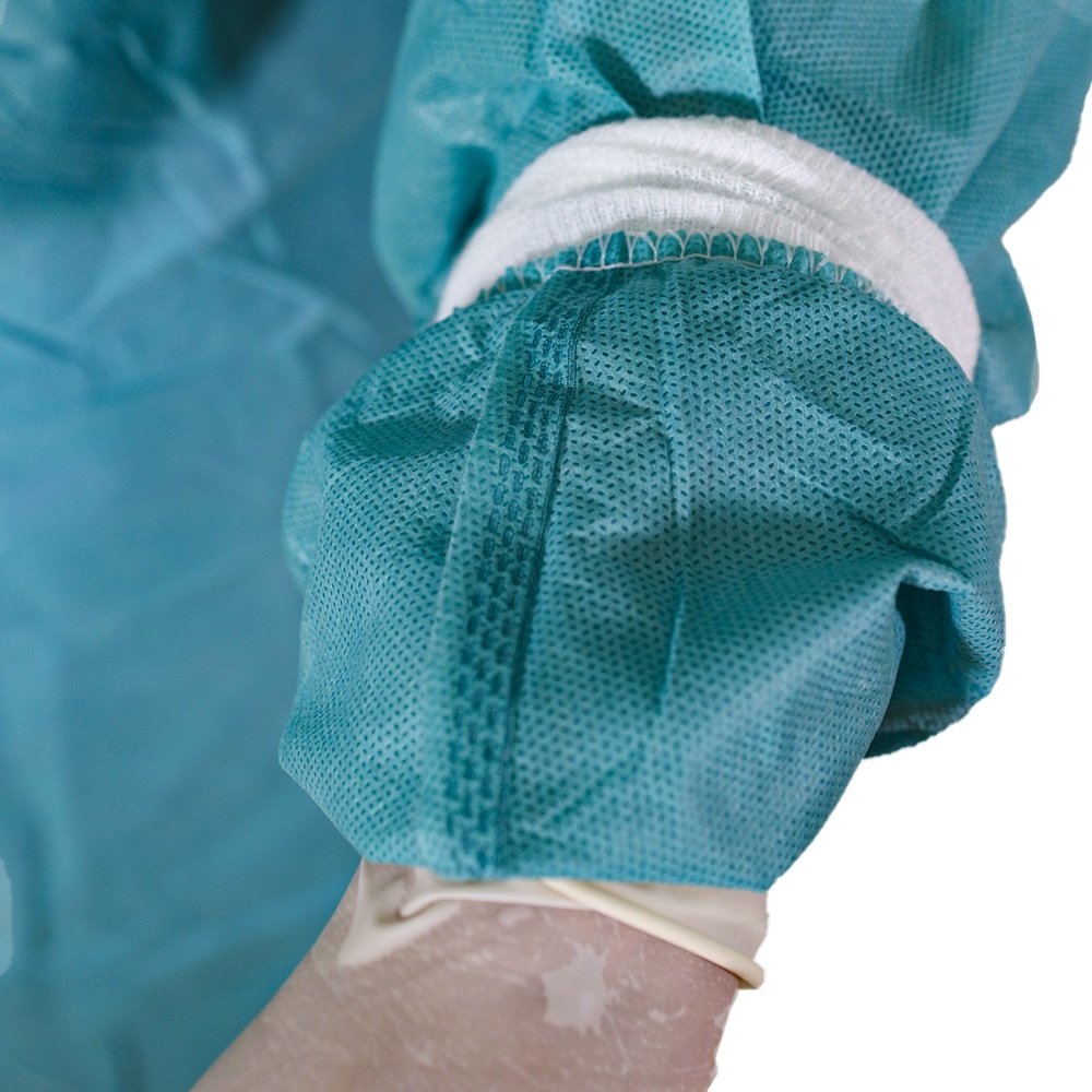 SMS gown Green SMMMS Surgical Gown Wrap Hand Towel Color-card Knitted Disposable