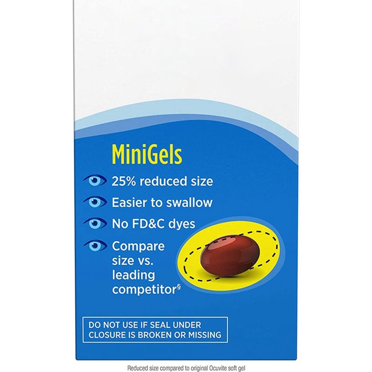 Omega 3 Eye Vitamin & Mineral Supplement Contains Zinc Vitamins C E 90 Soft gels for Adults