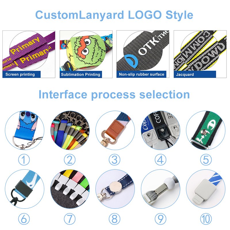 Gacent Factory Custom Logo Dye Sublimation Polyester Keychain Lanyard Wholesale Neck Lanyard Strap