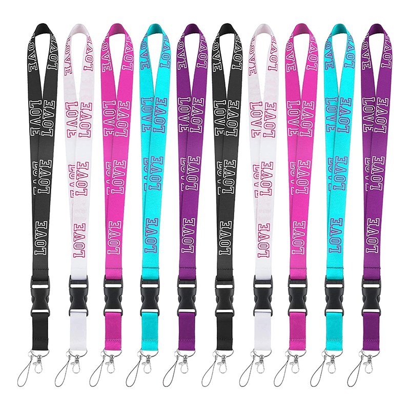 Gacent Factory Custom Logo Dye Sublimation Polyester Keychain Lanyard Wholesale Neck Lanyard Strap