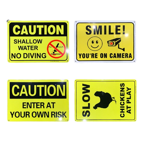 Plastic Black Fall Protection Signs Restricted Area Warning Danger Sign Fall Hazard Open Pit Sign