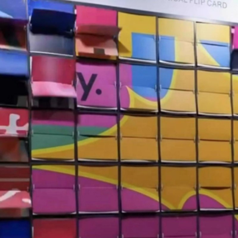 Manufacturer's new matrix mechanical flip card used for enterprise warm-up mall promotion