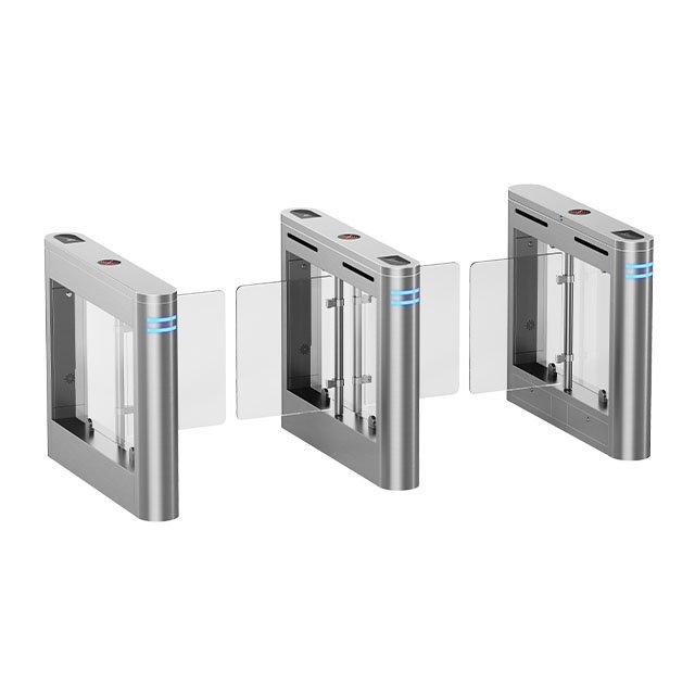 Intelligent Touch Card Swiping Fully Automatic Swing Door turnstile flap gate ticket system for amusement park