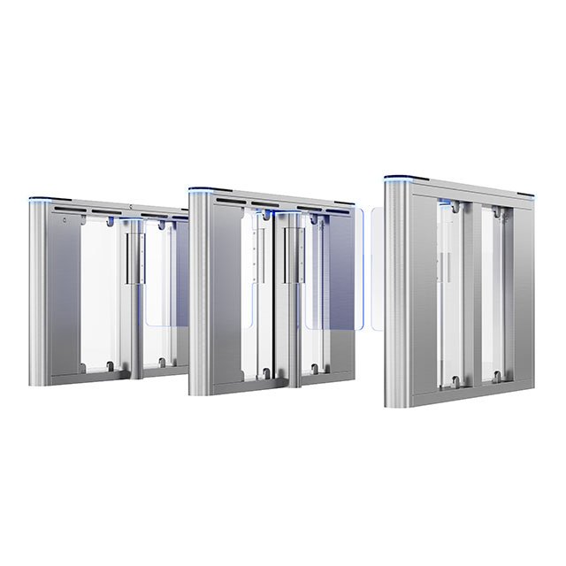 Stainless Steel Swing Gate Turnstile Customizable NFC card sensor for door opening with light strip