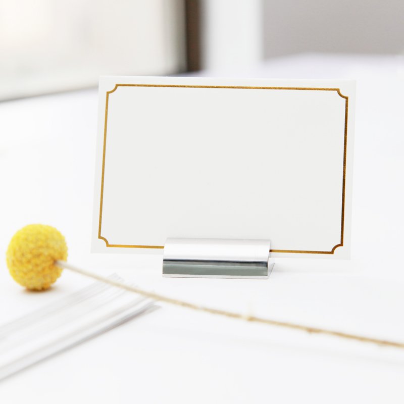 MAXERY Half Round Stainless Steel Spherical Card Stand Stainless Steel Menu Holder Round Photo Stand For Wedding Display