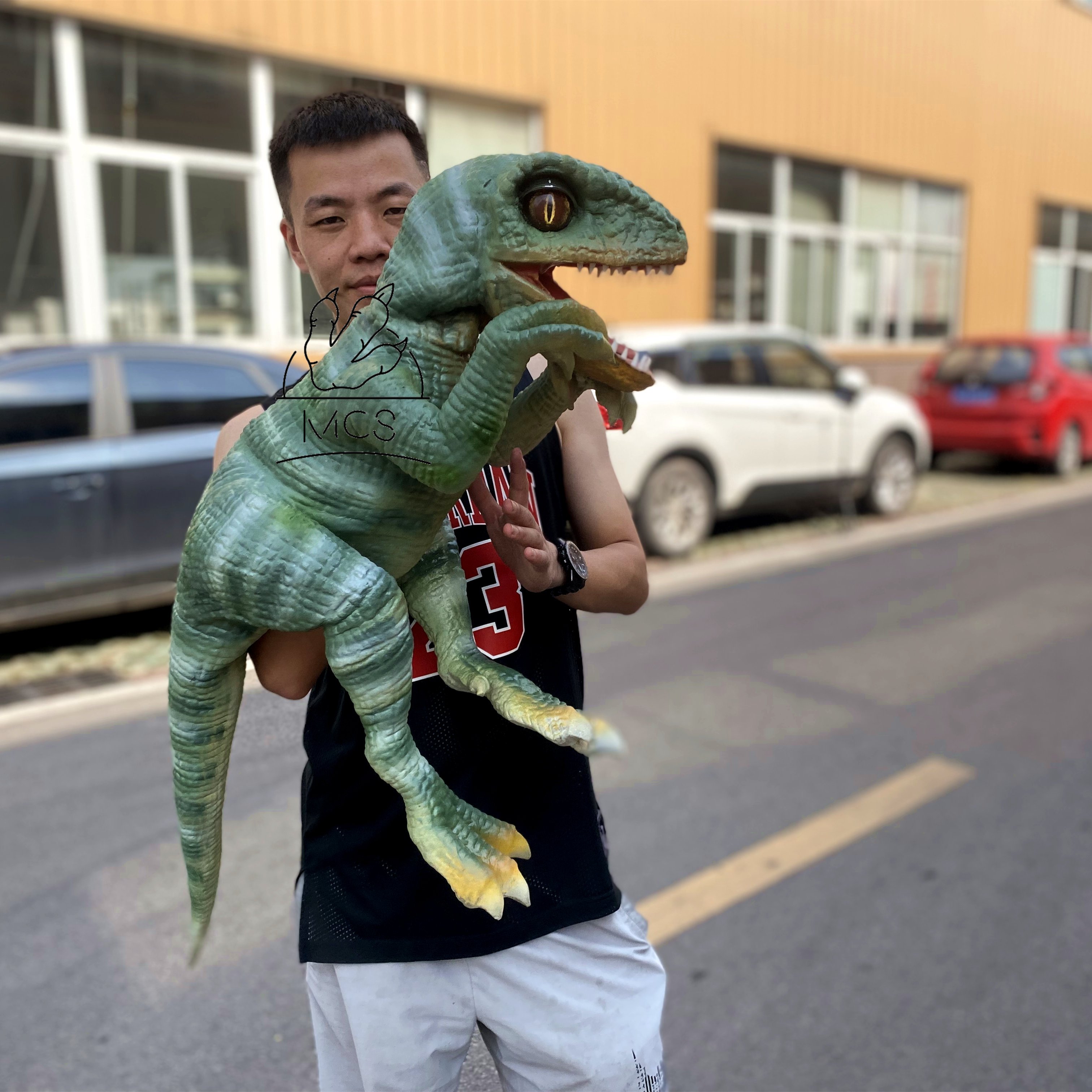 MCS-Hot Sale High Quality Realistic Silicone T-rex Model Dinosaur Puppet