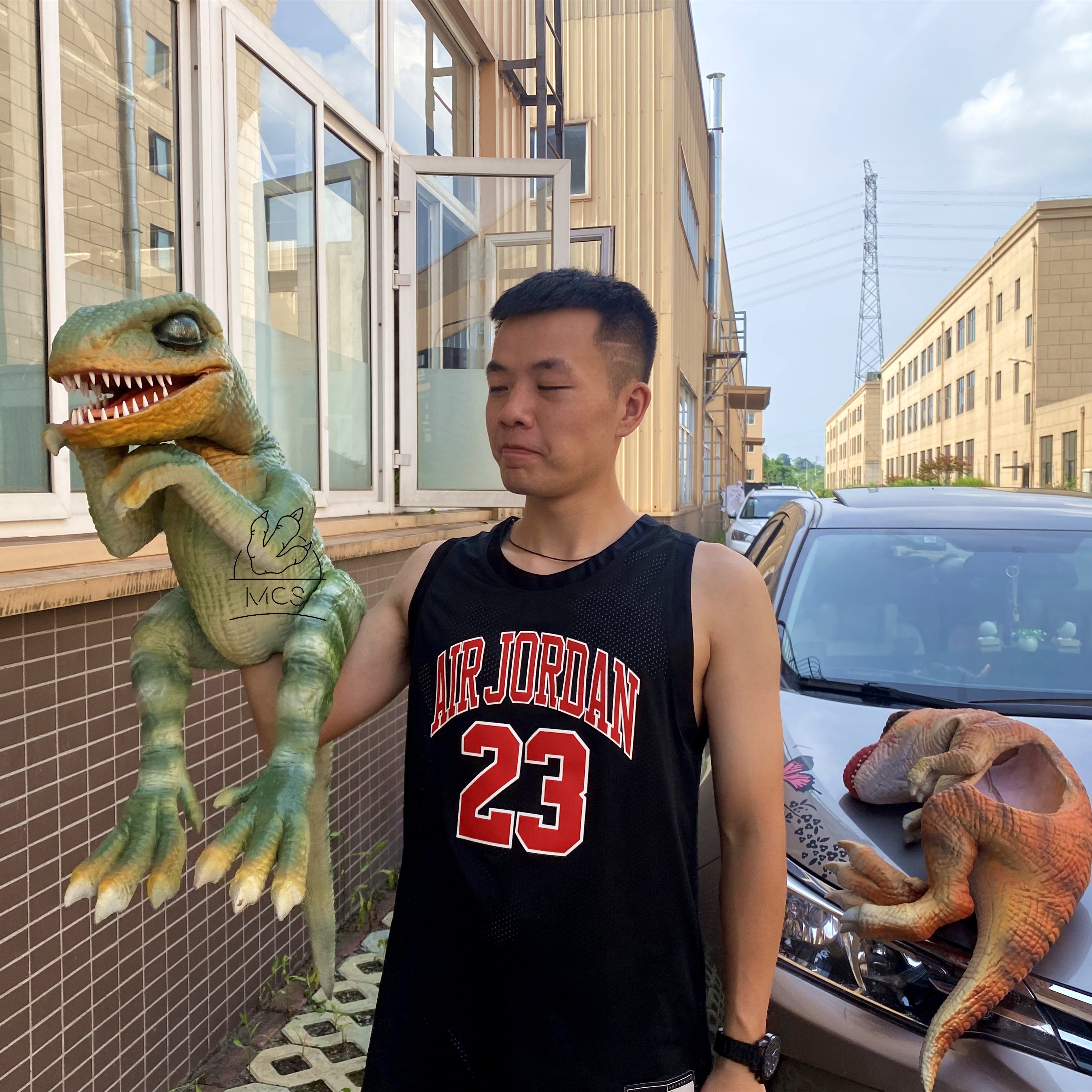 MCS-Hot Sale High Quality Realistic Silicone T-rex Model Dinosaur Puppet