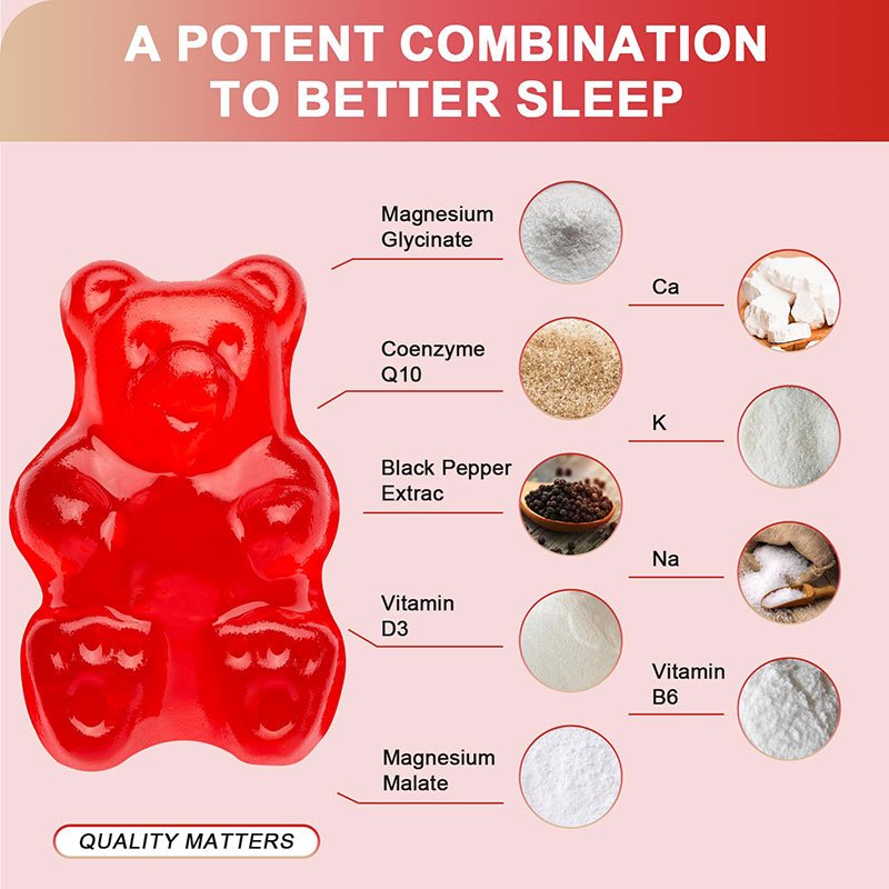 Calcium Potassium Magnesium Zinc Glycinate Gummies Vegan Sugar Free Magnesium Gummies For Calming Mood Digestive Support