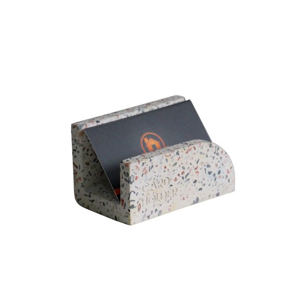 Custom Office Business Card Holder Case Artificial Quartz Clip Business Wedding Name Place Id Card Holder Desk Display