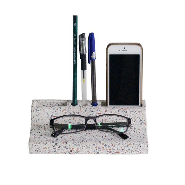 Custom Office Business Card Holder Case Artificial Quartz Clip Business Wedding Name Place Id Card Holder Desk Display
