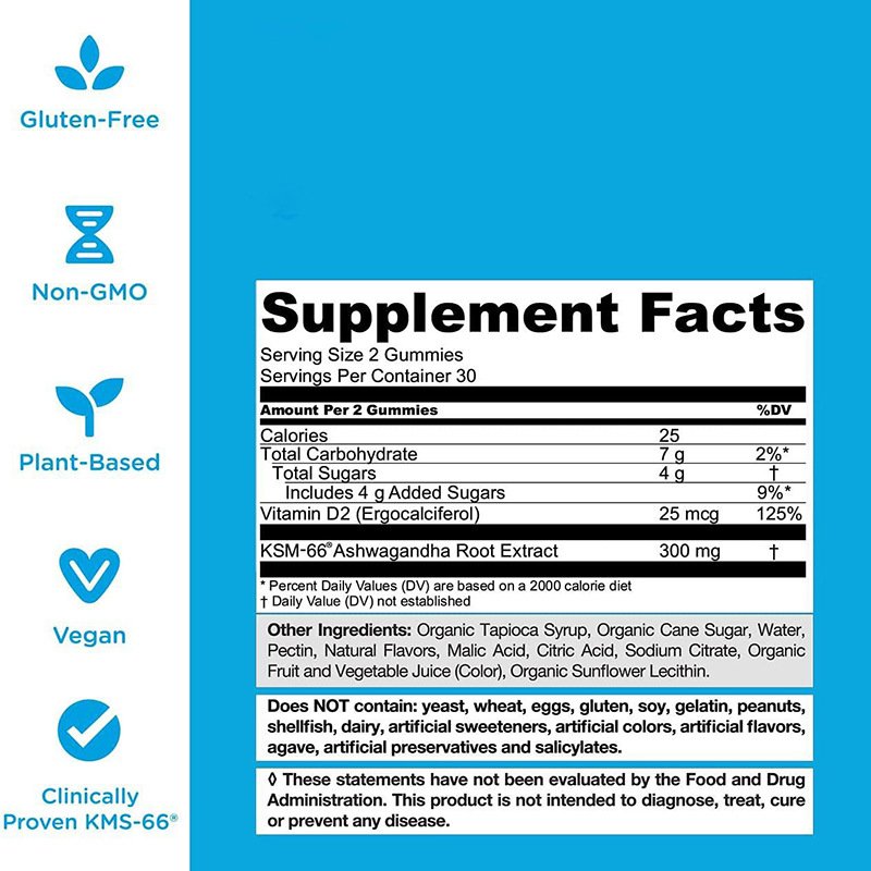 JULONG Supply OEM/ODM Private Label Ashwagandha Gummies Supplement Ashwagandha Gummies