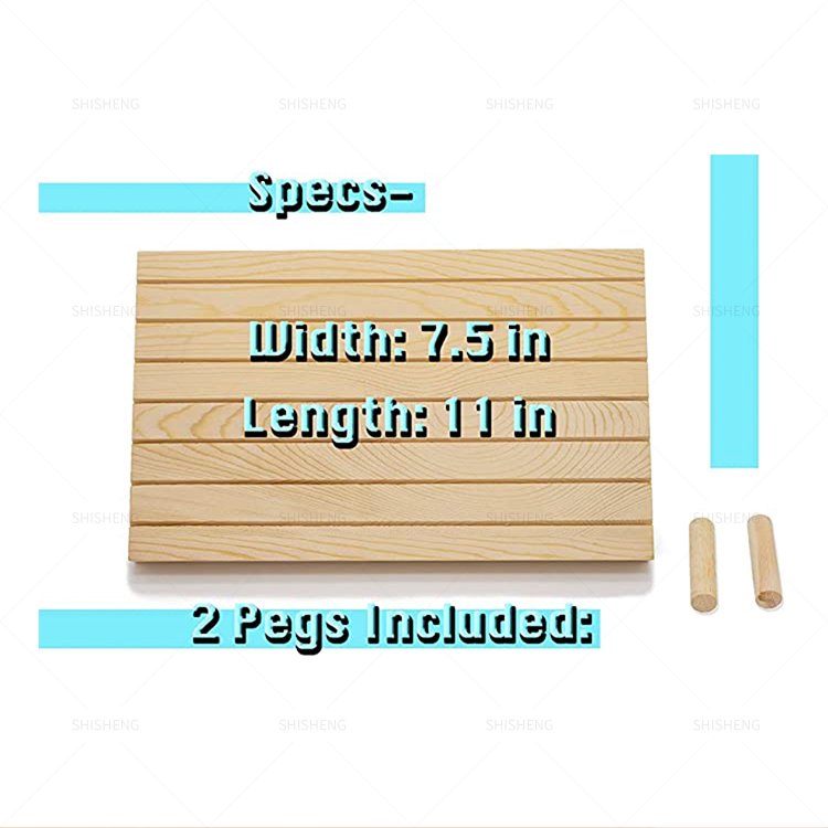 SHI SHENG Portable Natural Wooden Earring Card Display Holder Slot for Jewelry Organizer Display Earring Card