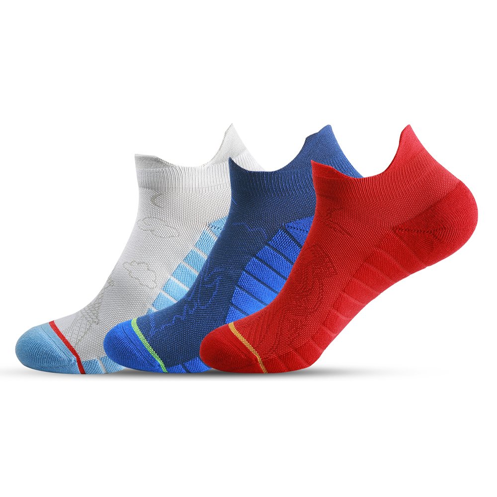 Professional Breathable Ankle Compression Cotton Knit Sport Athletic Running Socks Low Cut Socks Non Slip Flat Boat Socks