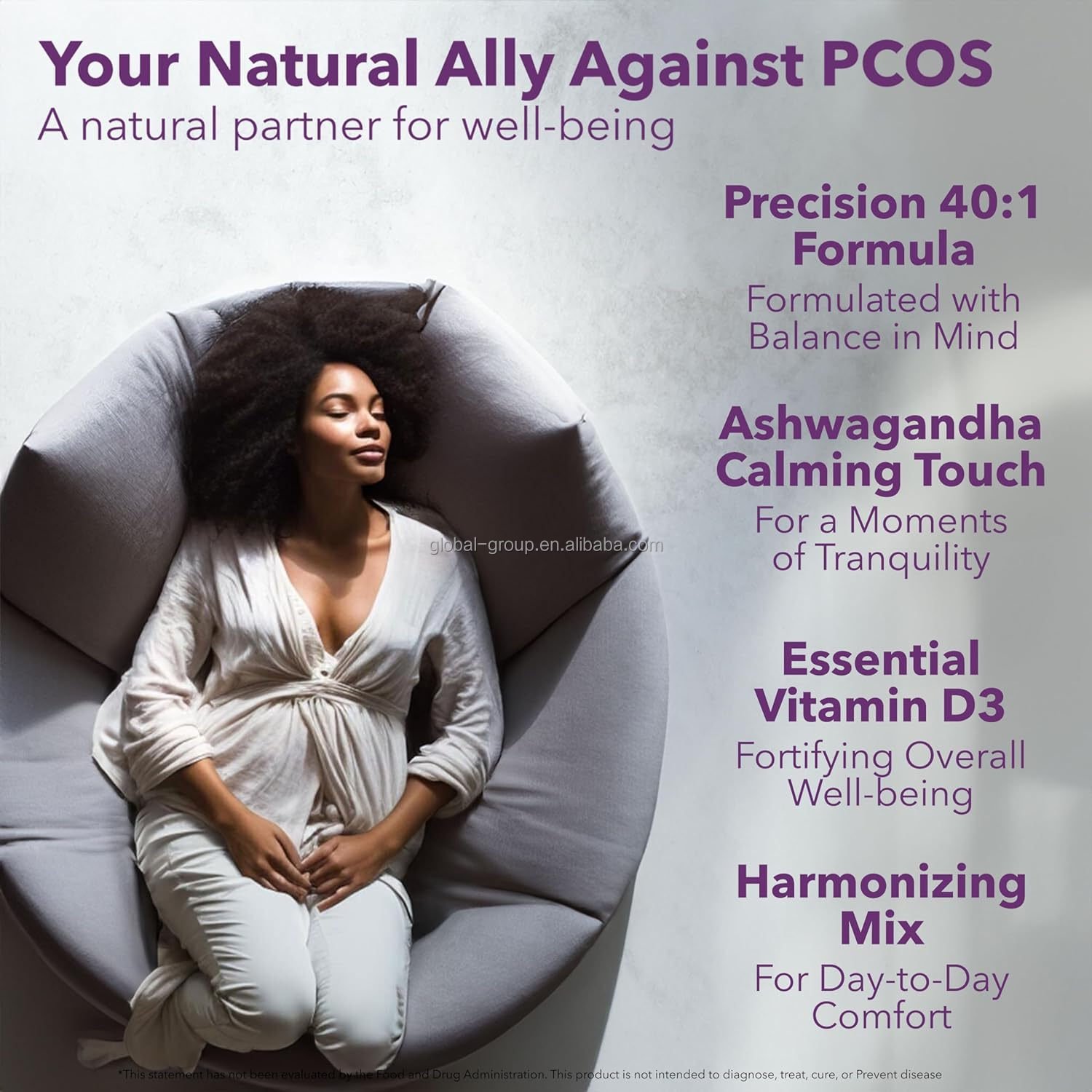Private Label PCOS Supplement for Women Hormone Balance Myo-Inositol D-Chiro Inositol Capsules