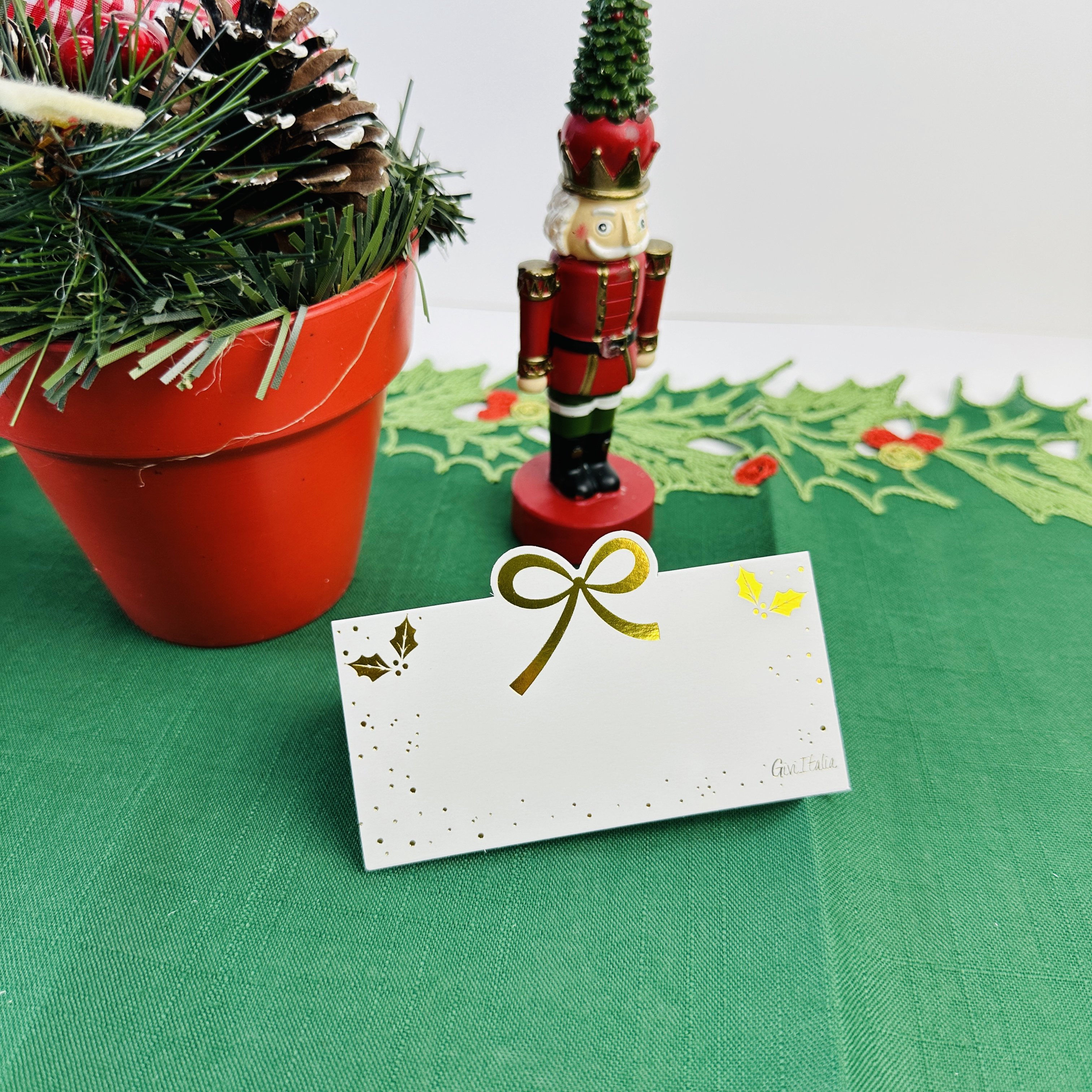 Classic Design 8 pcs Gold Knot Paper Place Cards Table Setting Folded Tent Cards for Wedding Baby Shower Christmas Party Decor