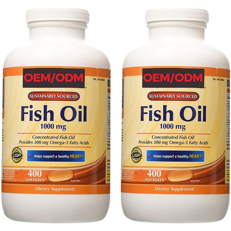 Omega-3 High-Potency Omega-3 Fish Oil Supplement with EPA & DHA Promotes Brain & Heart Health