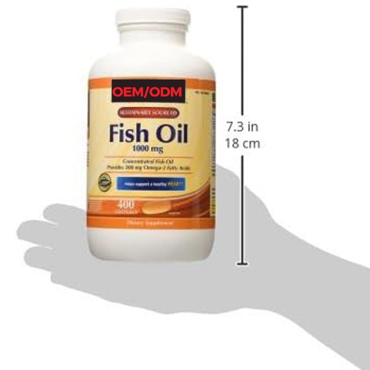 Omega-3 High-Potency Omega-3 Fish Oil Supplement with EPA & DHA Promotes Brain & Heart Health