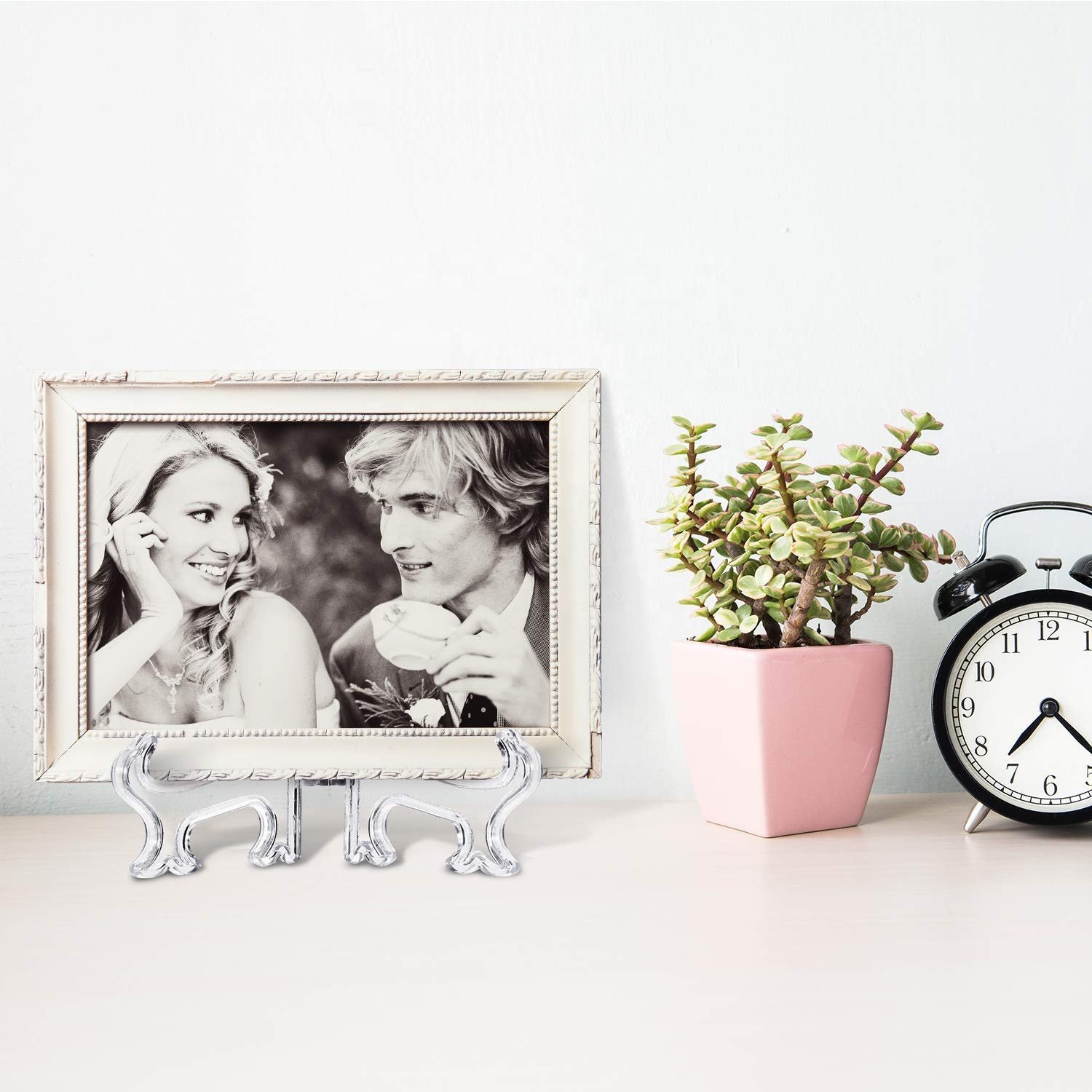Art Craft Fossils Display Racks Ceramic Tiles Holder Folding Easel Photo Display Tablet Plastic Plate Stand