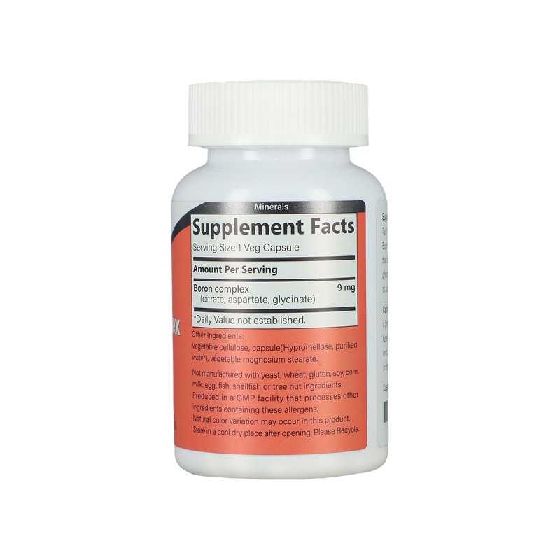 Boron Complex Citrate 3mg Aspartate 3mg Glycinate 3mg Support Bone Strength and Structure 120 Capsules for Adults