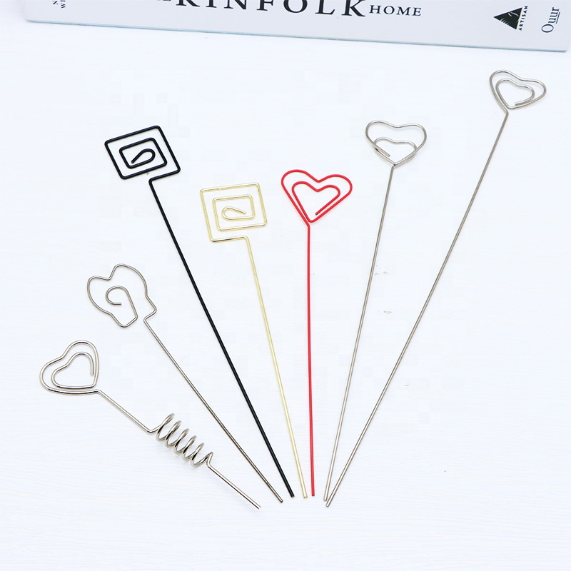 Ring Loop Round Wire Place Card Table Name Number Picture Menu Note Memo Holder Clips